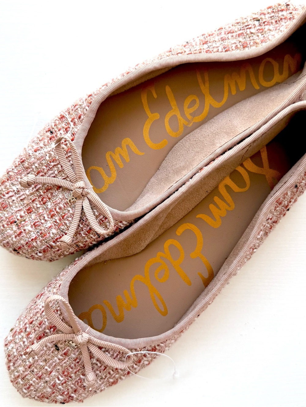 NWOT Sam Edelman Pink Tweed Ballet Flats SIZE 9 - Picture 2 of 8